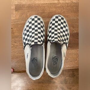 Women’s Checkered Vans Slip On